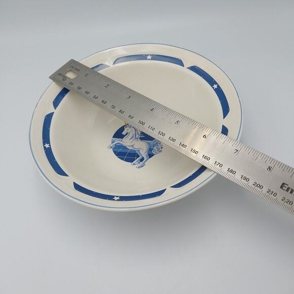 Tienshan Blue Unicorn Soup Salad Bowls Stoneware Replacement Vtg - Picture 3 of 3